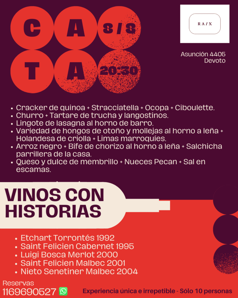 Cena por pasos Vinos guardados